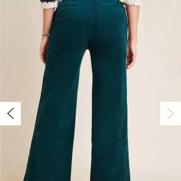 Anthropologie Pilcro Ultra High-Rise Wide-Leg Corduroy Pants Size 30 - Picture 3 of 15